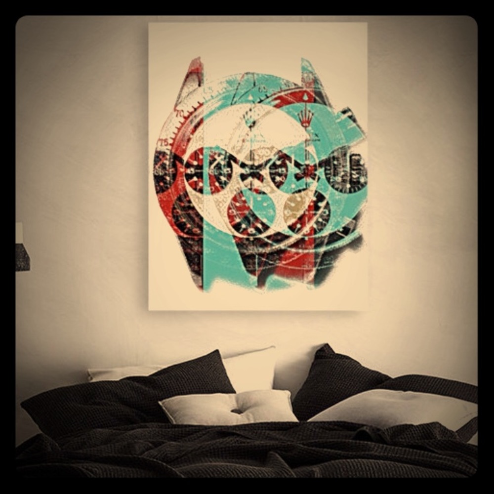 Paul Newman Rolex Daytona abstract art painting